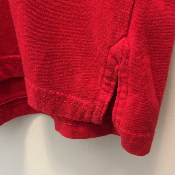 AKOO Red V-Neck T-Shirt with White AKOO Logo - Picture 7 of 7